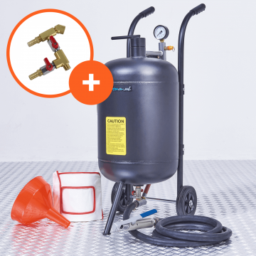 Mobiles Sandstrahlgerät - 45 Liter + Soda-Strahlset
