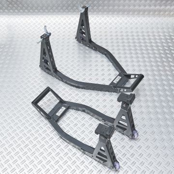 Motorrad Montageständer MotoGP (Vorderrad + Hinterrad) - Mattschwarz