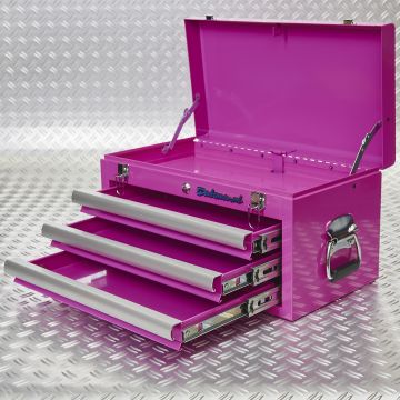 Werkzeugkiste - 3 Schubladen - Rosa