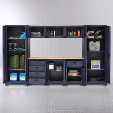 Werkstatteinrichtung mit 2 Werkstattschränken und Oberschrank