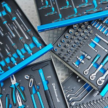 297-teiliges Werkzeugset im Schaumstoffmodul - 8 Schubladen