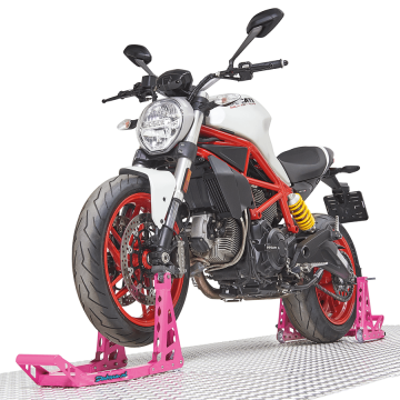 Motorrad Montageständer MotoGP (Vorderrad + Hinterrad) - Rosa