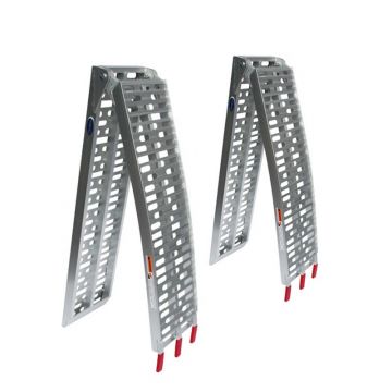 Klappbare Auffahrrampe aus Aluminium im 2er Set - 225 cm