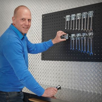Werkzeughaken doppelt im 10er Set - 5 cm