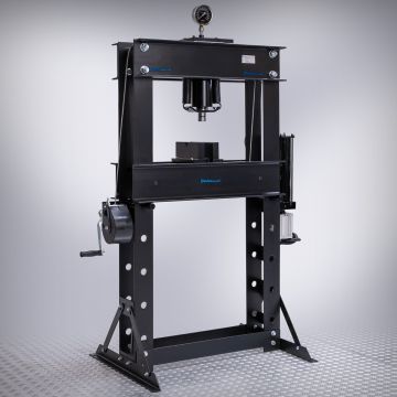 Hydropneumatische Werkstattpresse mit Handwinde - 50 Tonnen 