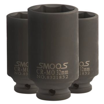 Tiefe Kraftnuss 10 mm - 1/2" - 3er Satz