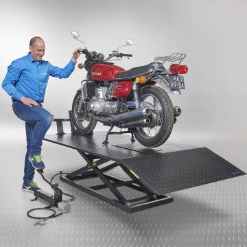 Hydropneumatische Hebebühne für Quad & Motorrad - Schwarz