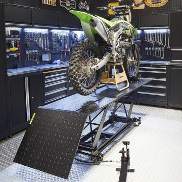 Hydraulische Motorradhebebühne mit MX Ständer 