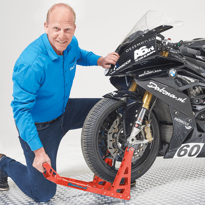 Motorrad Montageständer MotoGP Vorderrad - Rot