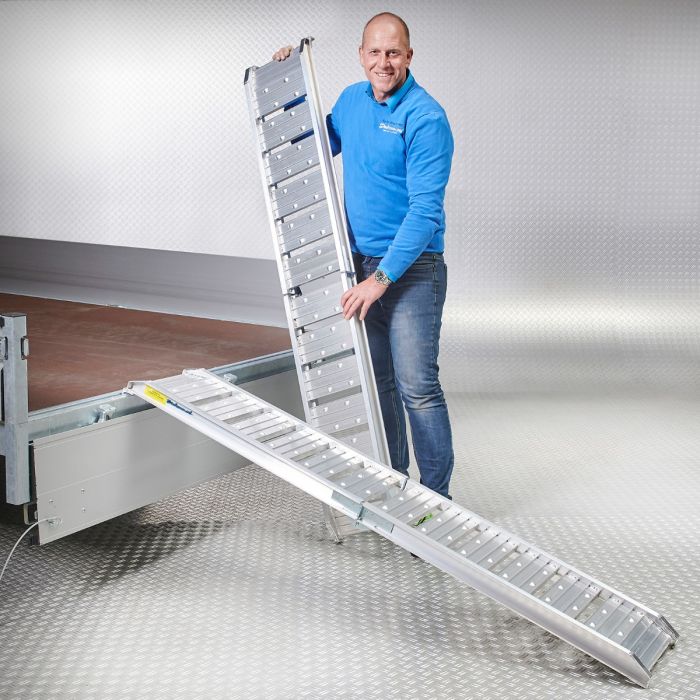 Klappbare Auffahrrampen aus Aluminium im 2er Set - 182 cm