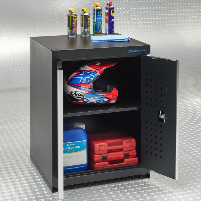 Werkbank 200 cm BAMBUS - 2 Türenschränke und 1 Schubladenschrank-10