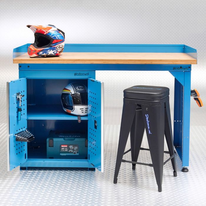 PRO cm Versand 150 online mit kaufen Kostenloser Werkbank Werkstattschrank - blau -