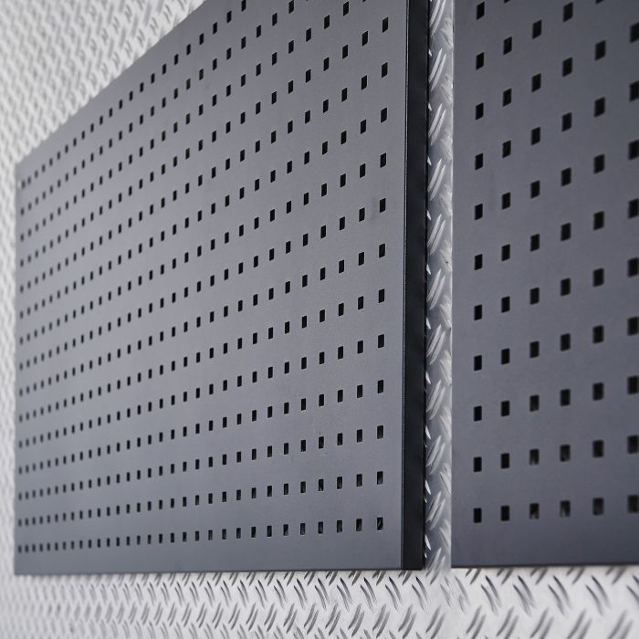 Werkstattlochwand 122 x 61 cm - Schwarz (2 Stück)-6