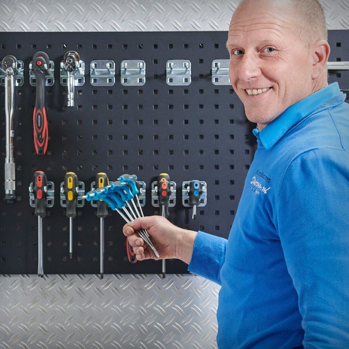 Werkzeughaken doppelt im 10er Set - 10 cm