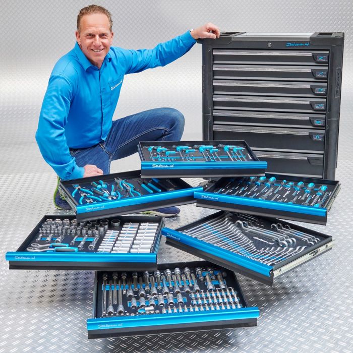 Werkzeugwagen Tech‑Line 80 cm + 273‑teiliges Werkzeugset