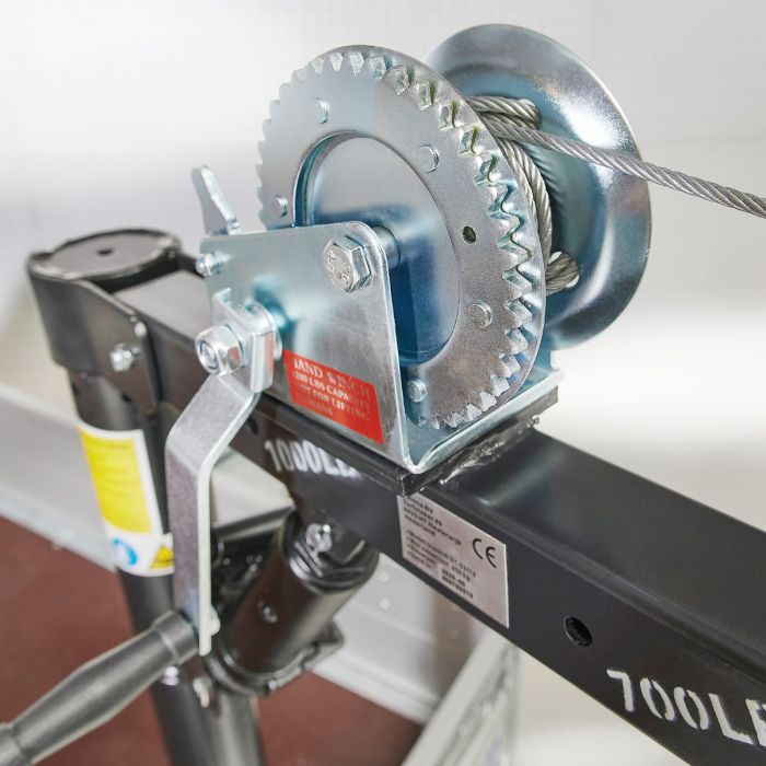 Hydraulischer Anhängerkran 450 Kg – Mit Seilwinde, 360° Drehbar, Klappbar