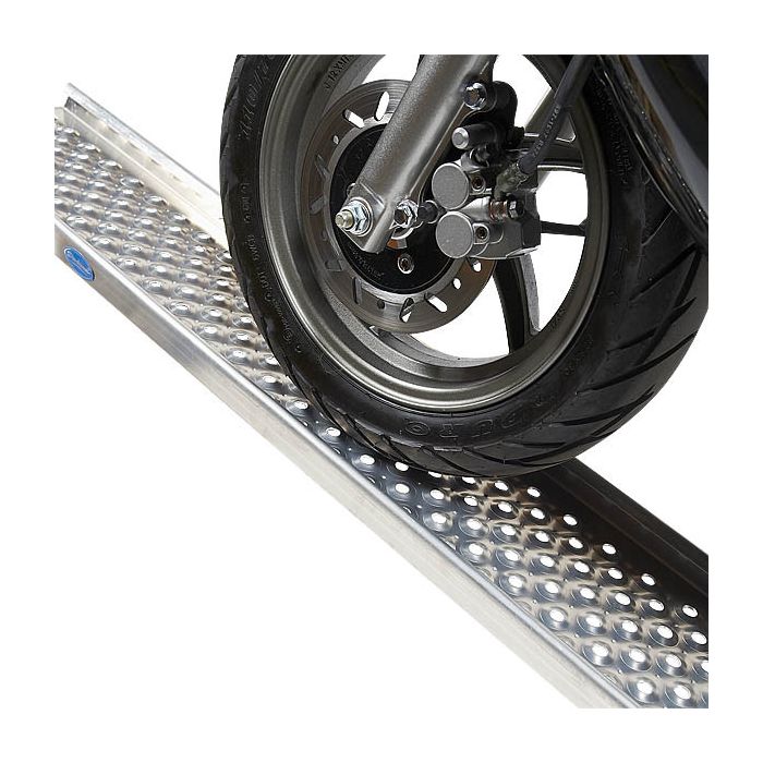 Aluminium Motorradrampe mit seitlichen Aufkantungen - 150 cm