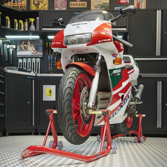 Motorradständer “Xtreme” für Vorderräder - Rot