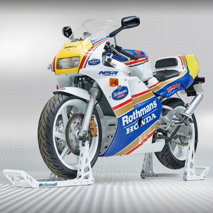 Motorrad Montageständer MotoGP Vorderrad - BMW Weiß