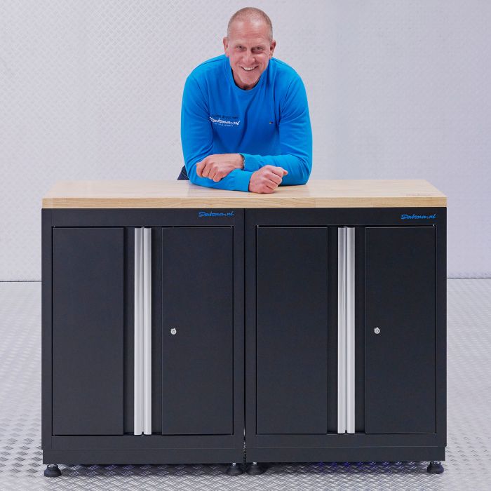 Basic Werkbank mit Eichenholz-Arbeitsplatte – 136 cm
