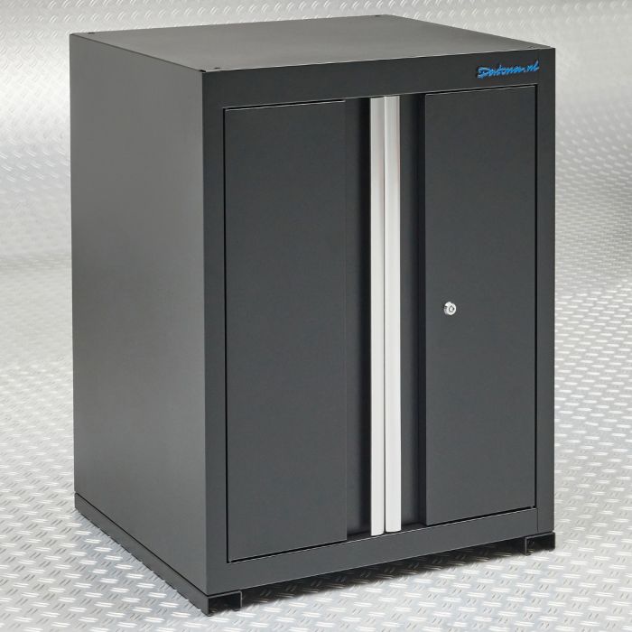Werkbank 200 cm BAMBUS - 2 Türenschränke und 1 Schubladenschrank-12