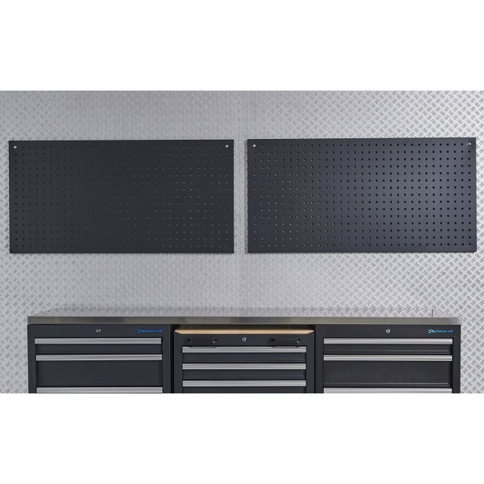 Werkstattlochwand 122 x 61 cm - Schwarz (2 Stück)-3