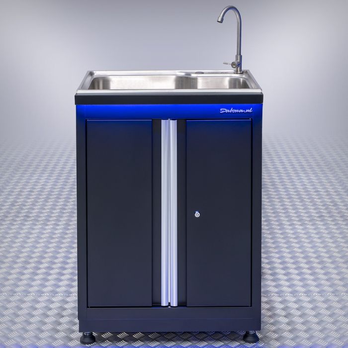 Waschbecken mit Wasserhahn für Werkbank und Werkstatt