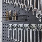 Werkstattlochwand 122 x 61 cm - Schwarz (2 Stück)-12-thumb