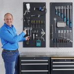 Werkstattlochwand 122 x 61 cm - Schwarz (2 Stück)-0-thumb