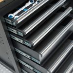 Werkbank 200 cm BAMBUS - 2 Türenschränke und 1 Schubladenschrank-14-thumb