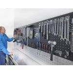 Werkstattlochwand 122 x 61 cm - Schwarz (2 Stück)-8-thumb